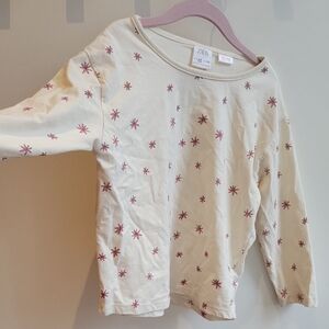 Zara Girls Floral 4/5 Boxy Long Sleeve